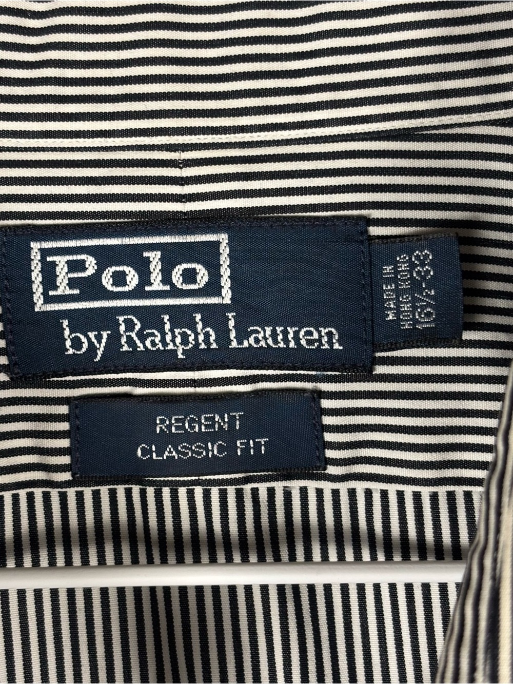 Polo Ralph Lauren Regent Dress Shirt 16.5 33 Striped French Cuff Mens Classic - Picture 2 of 9